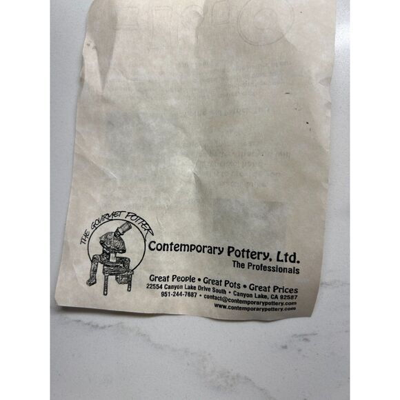 VINTAGE Contemporary Pottery Dip Chiller/Warmer Irises 3 pcs With XL Chip Tray - Picture 12 of 12